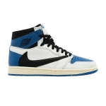 Fragment x Travis Scott x Air Jordan 1 High with reverse Swoosh and premium leather