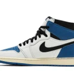 Fragment x Travis Scott x Air Jordan 1 High with reverse Swoosh and premium leather