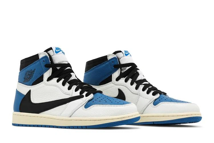 Fragment x Travis Scott x Air Jordan 1 Retro High Fragment x Travis Scott x Air Jordan 1 High with reverse Swoosh and premium leather