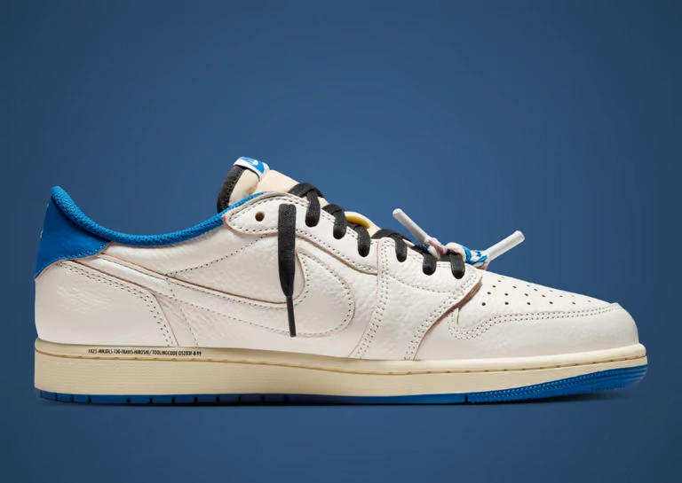 Travis Scott x Fragment x Air Jordan 1 Low Travis Scott x Fragment x Air Jordan 1 Low with reverse Swoosh and premium leather