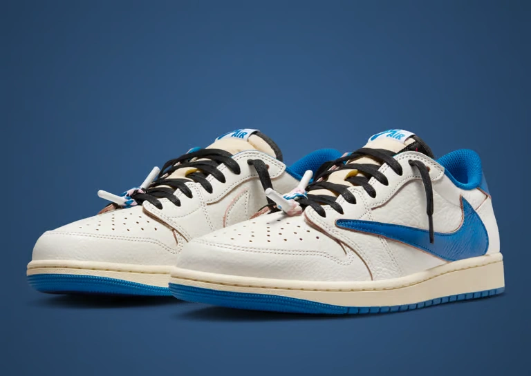 Travis Scott x Fragment x Air Jordan 1 Low Travis Scott x Fragment x Air Jordan 1 Low with reverse Swoosh and premium leather