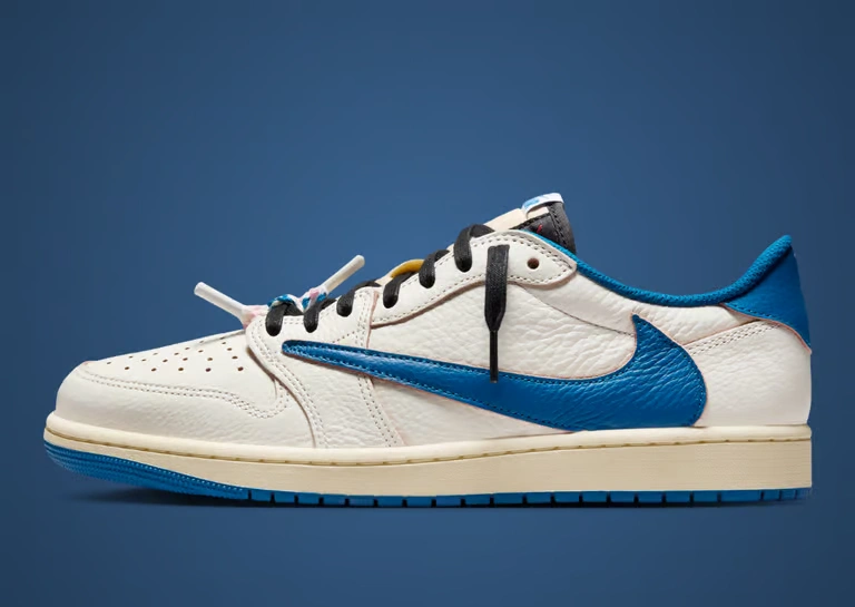 Travis Scott x Fragment x Air Jordan 1 Low Travis Scott x Fragment x Air Jordan 1 Low with reverse Swoosh and premium leather