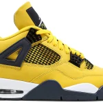 Nike Air Jordan 4 Retro Lightning yellow nubuck sneaker