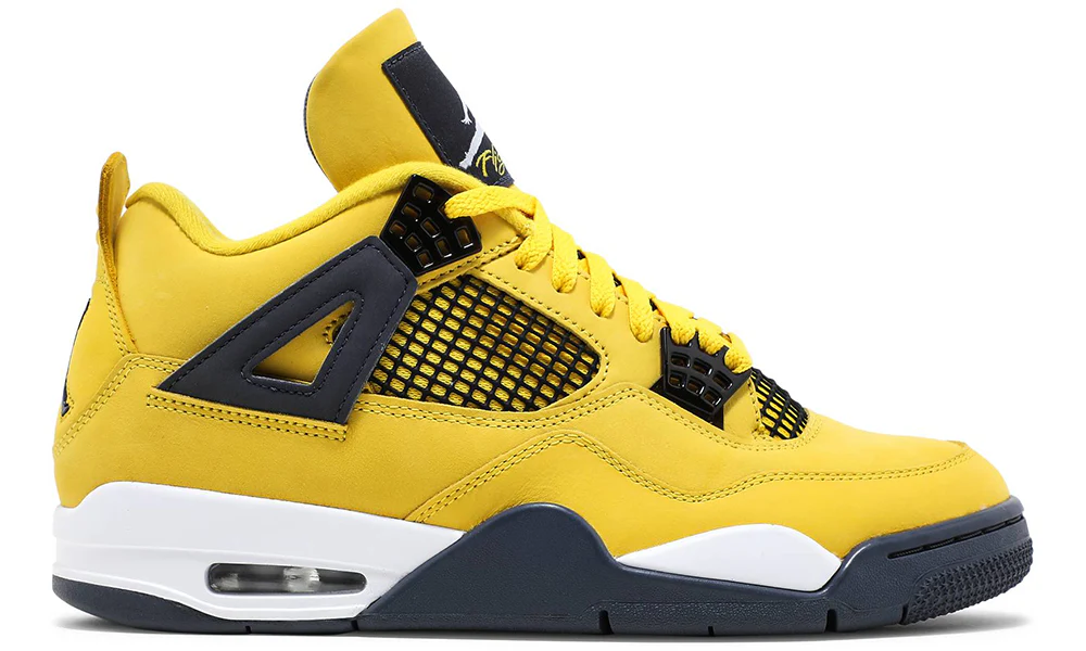 Nike Air Jordan 4 Retro Lightning Nike Air Jordan 4 Retro Lightning yellow nubuck sneaker