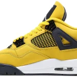 Nike Air Jordan 4 Retro Lightning yellow nubuck sneaker