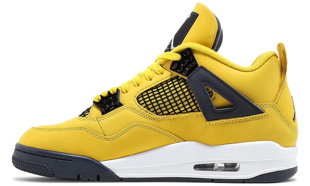 Nike Air Jordan 4 Retro Lightning Nike Air Jordan 4 Retro Lightning yellow nubuck sneaker