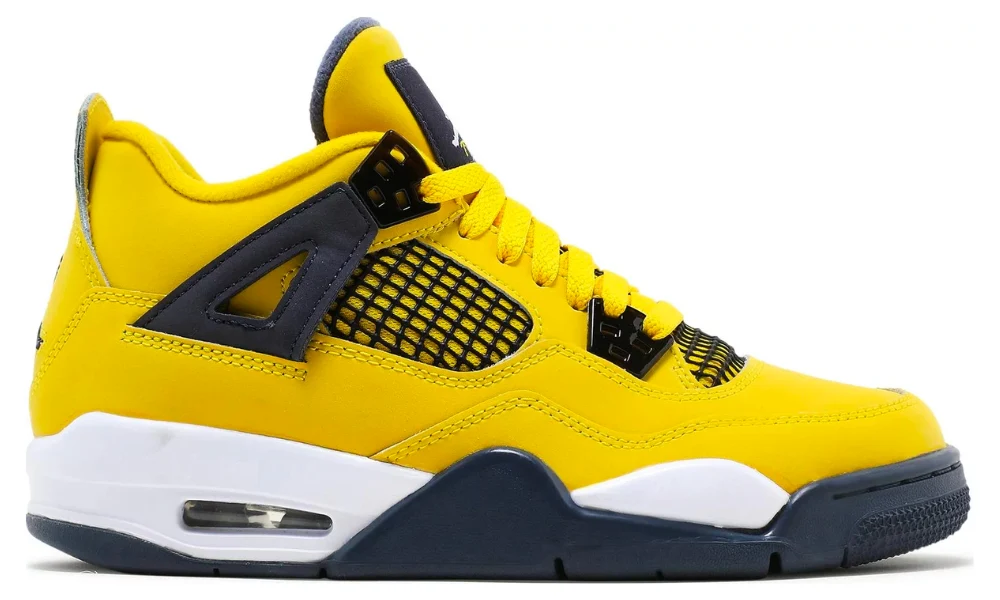 Nike Air Jordan 4 Retro Lightning Nike Air Jordan 4 Retro Lightning yellow nubuck sneaker