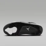 Air Jordan 4 Retro White Thunder black nubuck sneaker with white accents