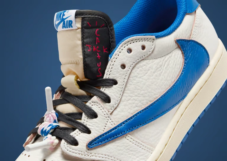 Travis Scott x Fragment x Air Jordan 1 Low Travis Scott x Fragment x Air Jordan 1 Low with reverse Swoosh and premium leather