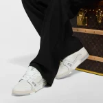 Louis Vuitton Trainer White Signature premium leather sneaker