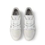 Louis Vuitton Trainer White Signature premium leather sneaker
