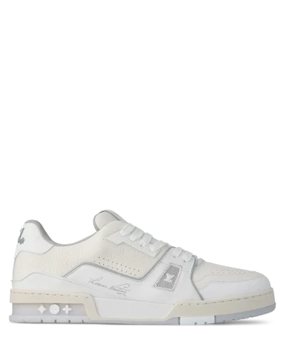 Louis Vuitton Trainer White Signature premium leather sneaker
