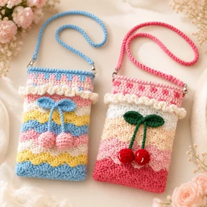 Daisy Crochet Phone Pouch product image