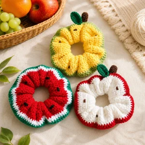 1 Floral Crochet Scrunchie Set product image