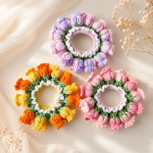 1 Pastel Crochet Scrunchie Set product image