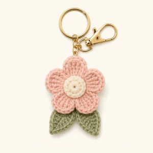 1 Flower Charm Crochet Keychain product image