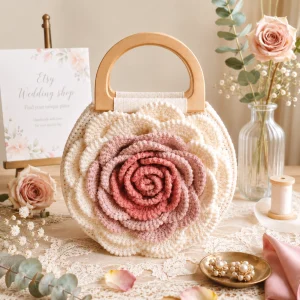 1 Pearl Bloom Crochet Clutch product image