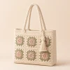 Pastel Patchwork Crochet Tote Bag gallery image 2