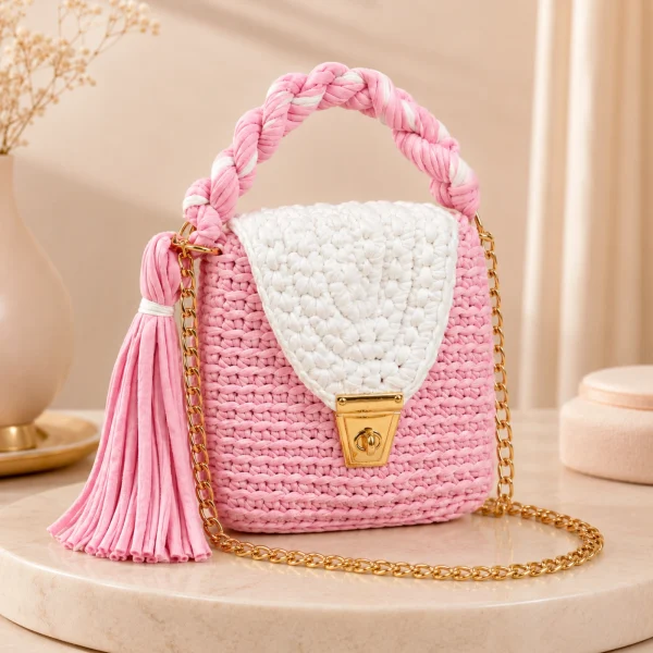 Pastel Mini Crochet Bag gallery image 2