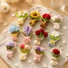 3 Mini Bloom Crochet Keychain gallery image 3