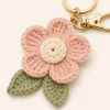 3 Flower Charm Crochet Keychain gallery image 3