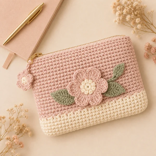 3 Floral Crochet Pouch gallery image 3