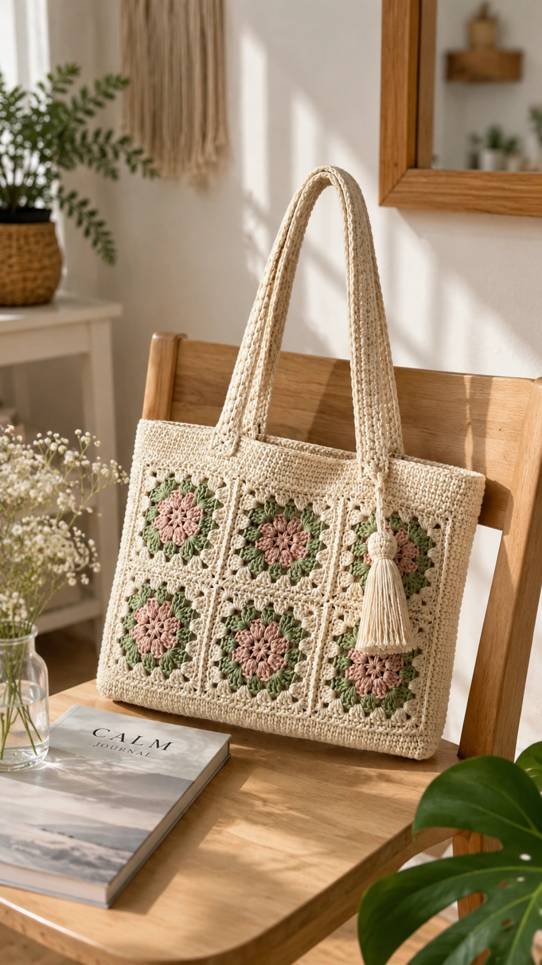 Custom Crochet Tote Bag customer review photo