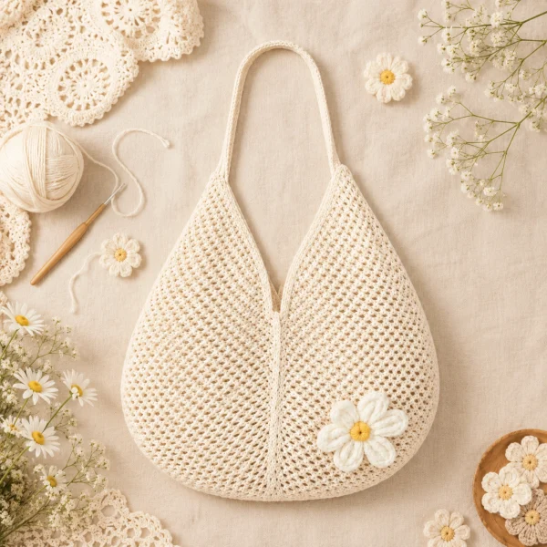 Rose Garden Crochet Shoulder Bag gallery image 3