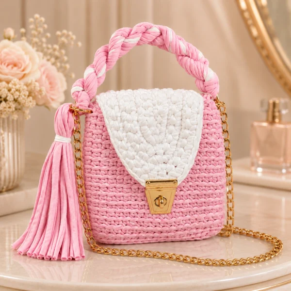Pastel Mini Crochet Bag gallery image 3