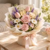 4 Rose Crochet Flower Bouquet gallery image 4
