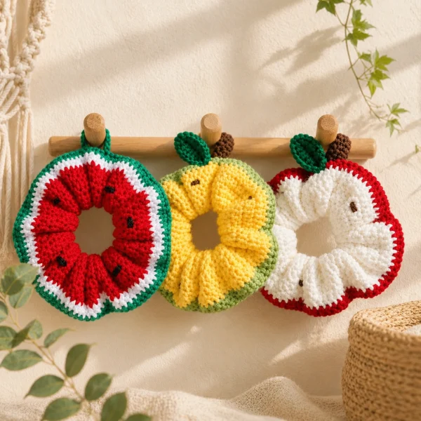 Floral Crochet Scrunchie Set gallery image 5