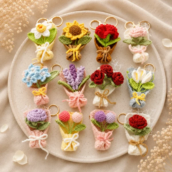 5 Mini Bloom Crochet Keychain gallery image 5