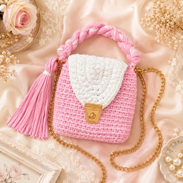 Pastel Mini Crochet Bag gallery image 5