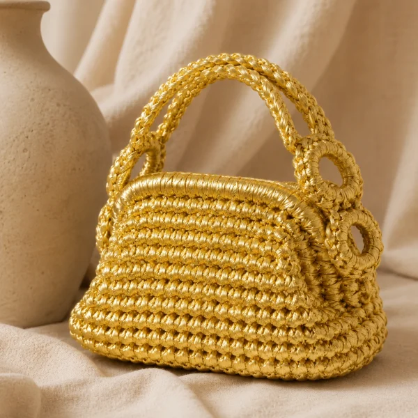 Vintage Petal Crochet Clutch gallery image 6