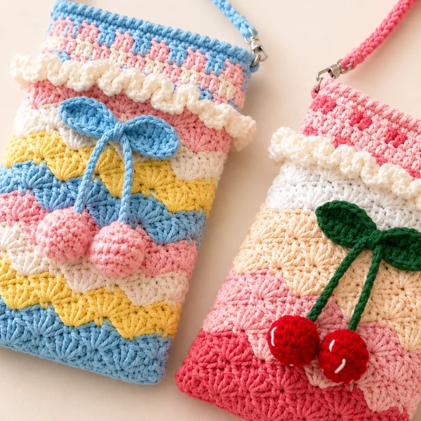 6 Daisy Crochet Phone Pouch gallery image 6