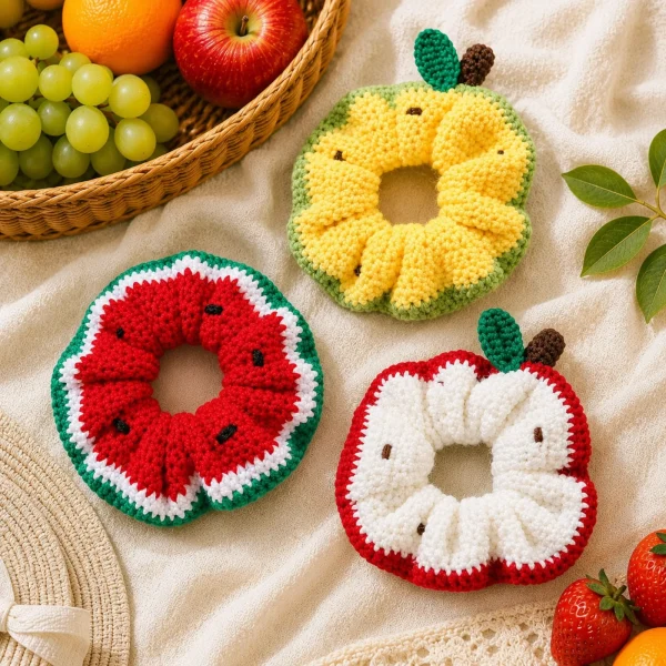 Floral Crochet Scrunchie Set gallery image 6