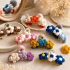 6 Blossom Crochet Hair Clips Set gallery image 6