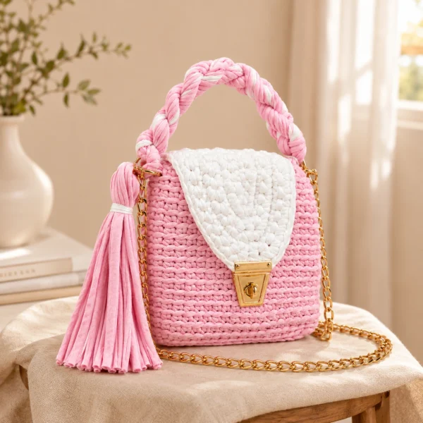 Pastel Mini Crochet Bag gallery image 6