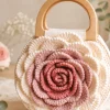 Pearl Bloom Crochet Clutch gallery image 6