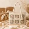 Pastel Patchwork Crochet Tote Bag gallery image 7