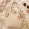 Blush Bloom Crochet Tote Bag gallery image 7