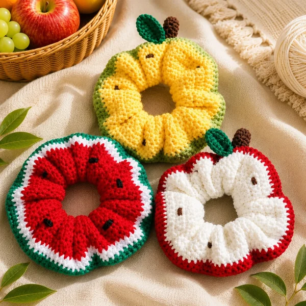 Floral Crochet Scrunchie Set gallery image 7