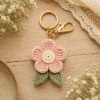 7 Flower Charm Crochet Keychain gallery image 7